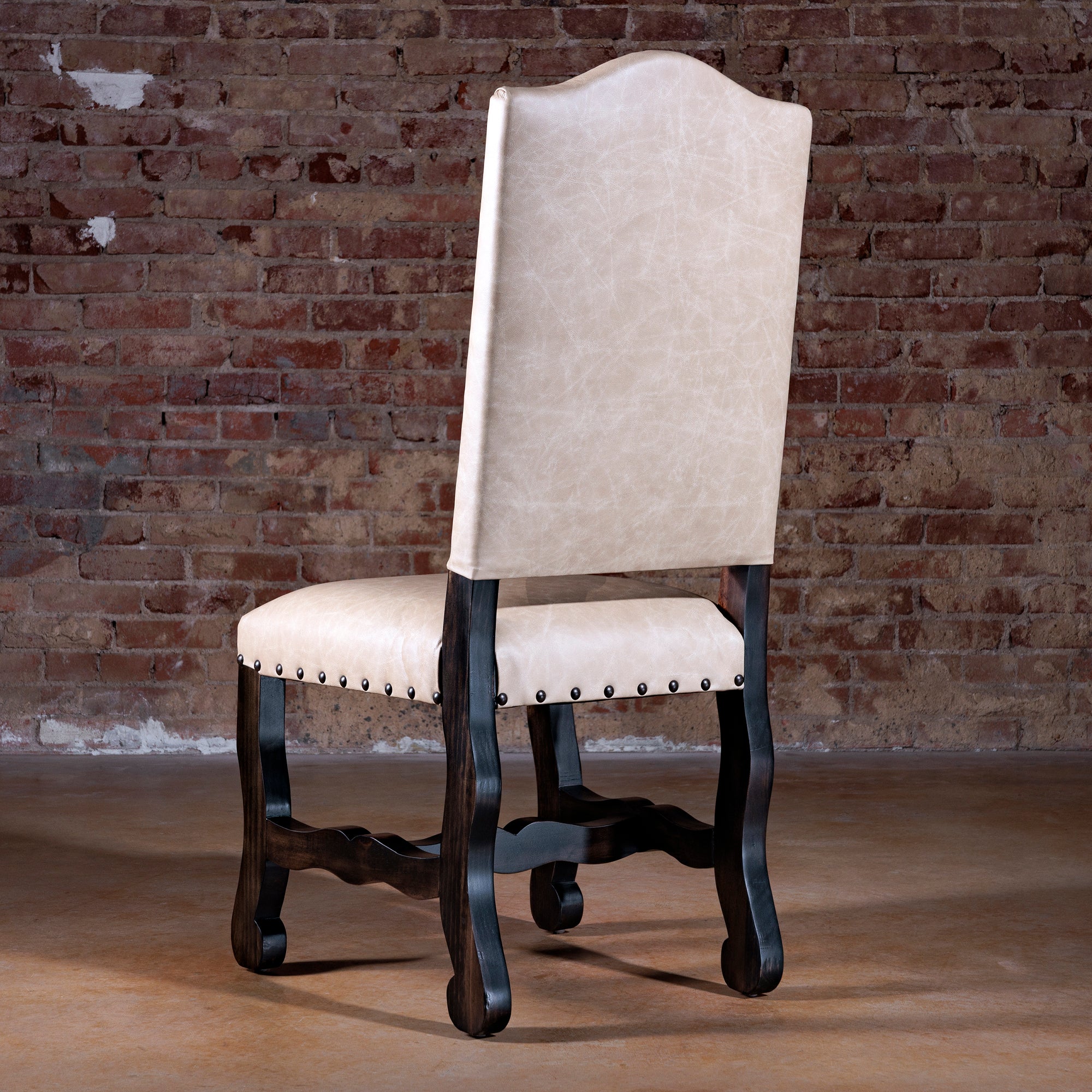 Back view of Sonora Highback Dining Chair in top-grain leather