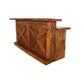 This Old Fashion Bar is the perfect home furnishing addition for the rustic interior. This piece is constructed with solid reclaimed wood and has a tiered bar design for functional use. It is available in several sizes to suit your needs.