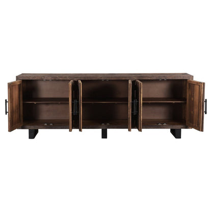 The Frank Sideboard is perfect for adding a classic and rustic touch to your living space. Handcrafted with reclaimed wood and a metal base, this sideboard gives off a cozy and inviting vibe. Enjoy the timeless beauty of rustic design in any room.