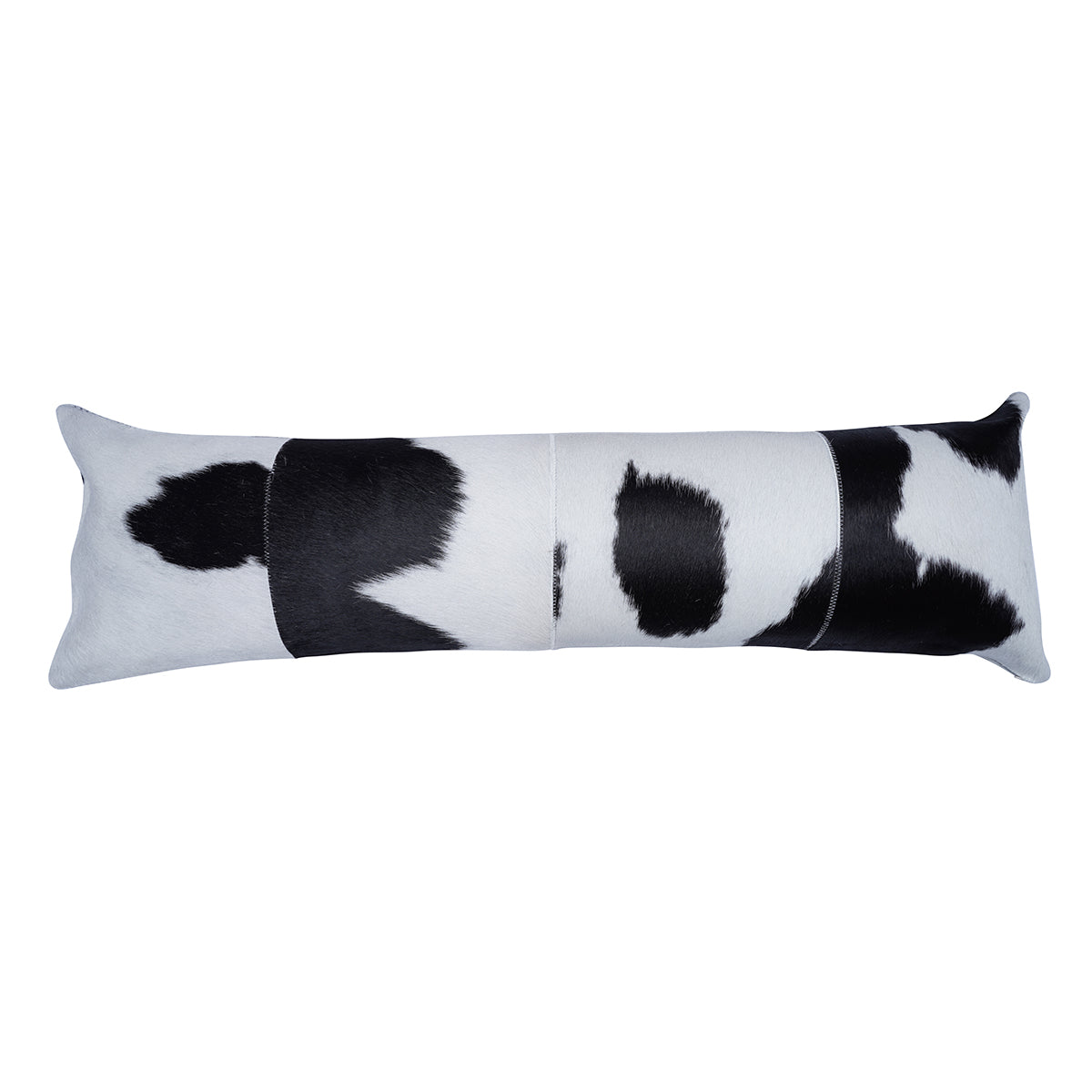 Black and White Cloudy Patch Cowhide Pillow