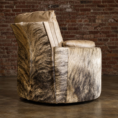 Concho Cowhide Leather Cuddler Recliner