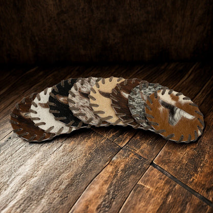Longhorn Cowhide Coaster