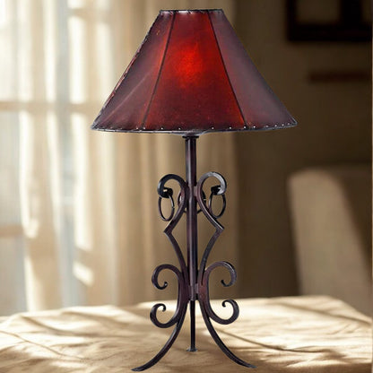 Hand Forged Iron Table Lamp 025