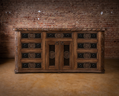 XL Cowhide Rope & Star Dresser