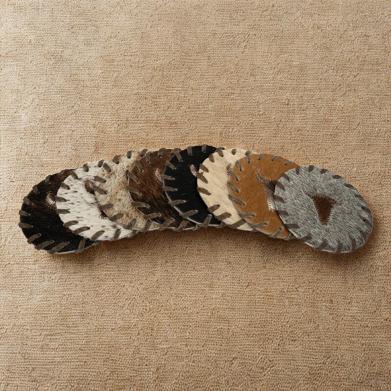 Buffalo Cowhide Coaster