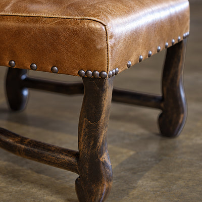 Rough Sycamore Cowhide Leather Dining Chair