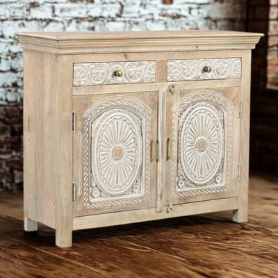 Hanna White (2 Door / 2 Drawer) Mango Wood  Console