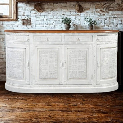 Hanna Half-Round Sideboard w/ Metal Accents