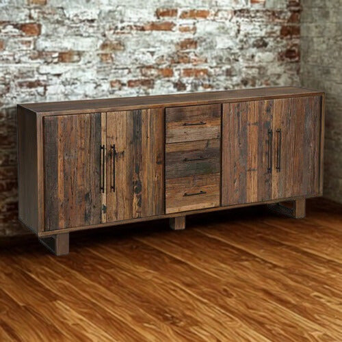 Frank Reclaimed Wood 3 Drawer 2 Door Sideboard