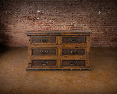 Iron & Tooled Leather Dresser