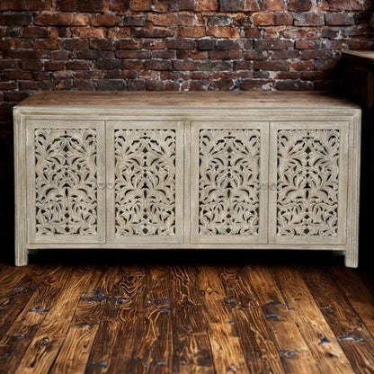 Caprice Limestone Grey 4 Door Console