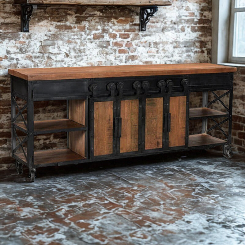 Weler Sliding Door Entertainment Center