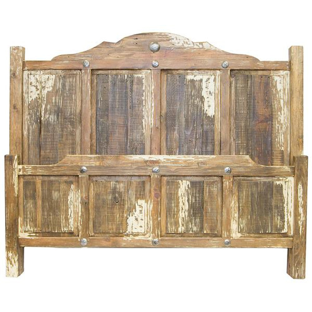Elevate your bedroom with a classic touch with this Antique White Wash Bed. Expertly crafted from reclaimed wood, this rustic bed features a sophisticated white wash finish that is sure to be the centerpiece of your bedroom. Providing reliable quality and timeless design, this bed is sure to endure for years to come.