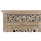 Expertly crafted from sturdy mango wood, the Arabella console boasts hand carved doors and drawers that add a touch of sophistication to any space. Its durable construction ensures lasting beauty and functionality for years to come. Elevate your home decor with this elegant piece.