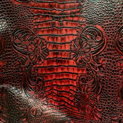 Butch Cassidy Pomegranate Western Furniture Leather Sample Swatch