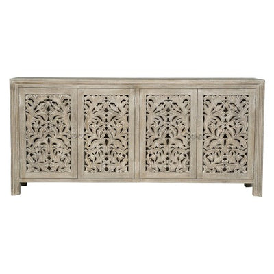 upscale handcarved mango wood console
