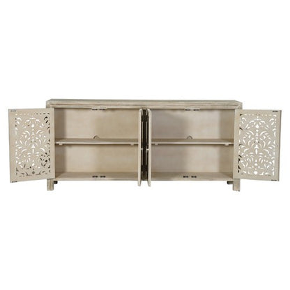 upscale handcarved mango wood console