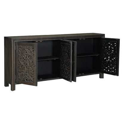 high end mango wood console