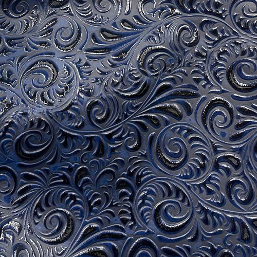Caracol Midnight Navy Western Furniture Leather Sample Swatch