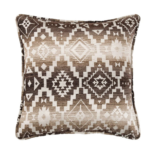 Bring rustic Southwestern style to your home with the Chalet Aztec Euro Sham. Featuring distinctive geometric designs in an earthy palette, this warm and inviting sham adds a cozy lodge vibe to your bedding. Perfect for creating a relaxed and inviting atmosphere.