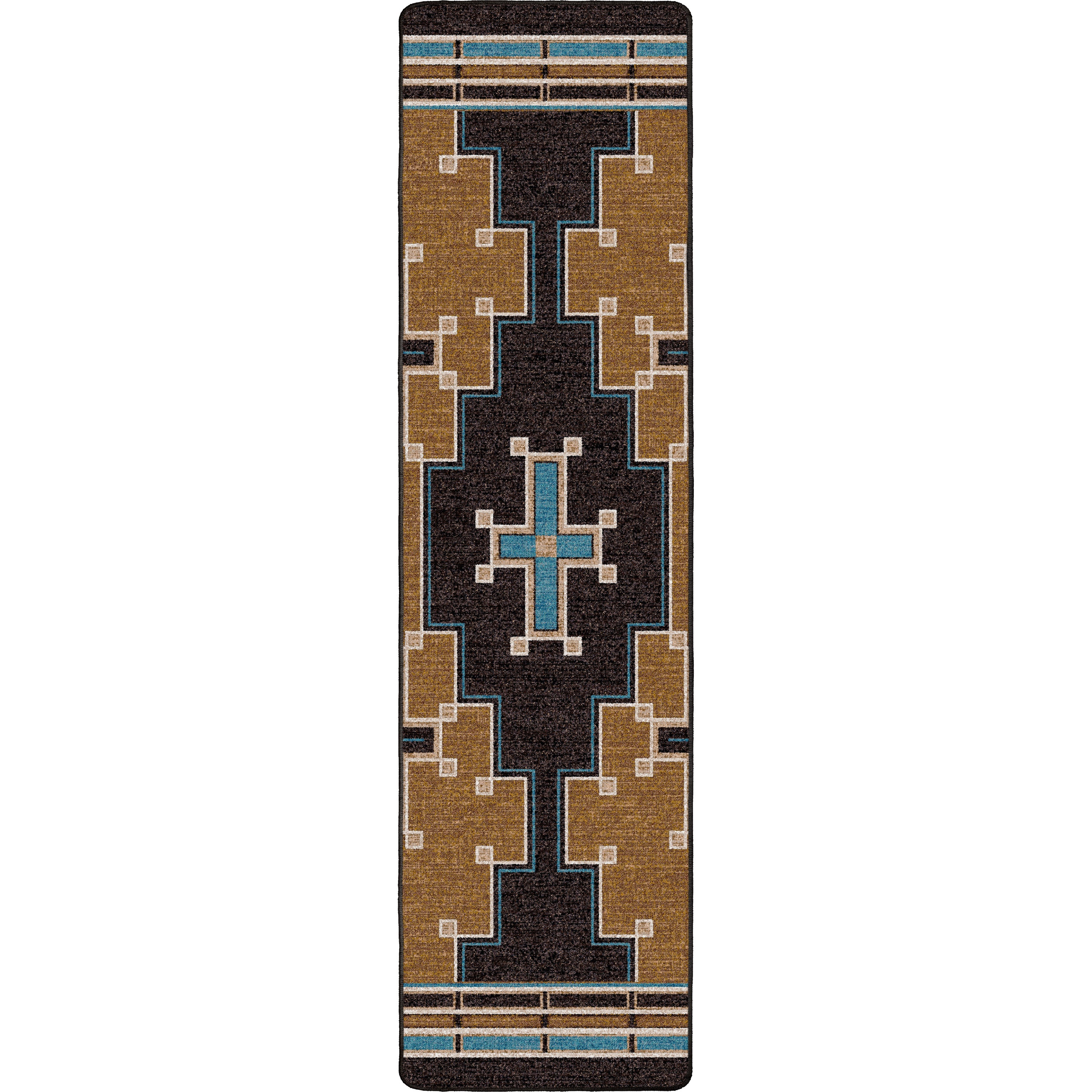 The Crusade - Brown & Turquoise