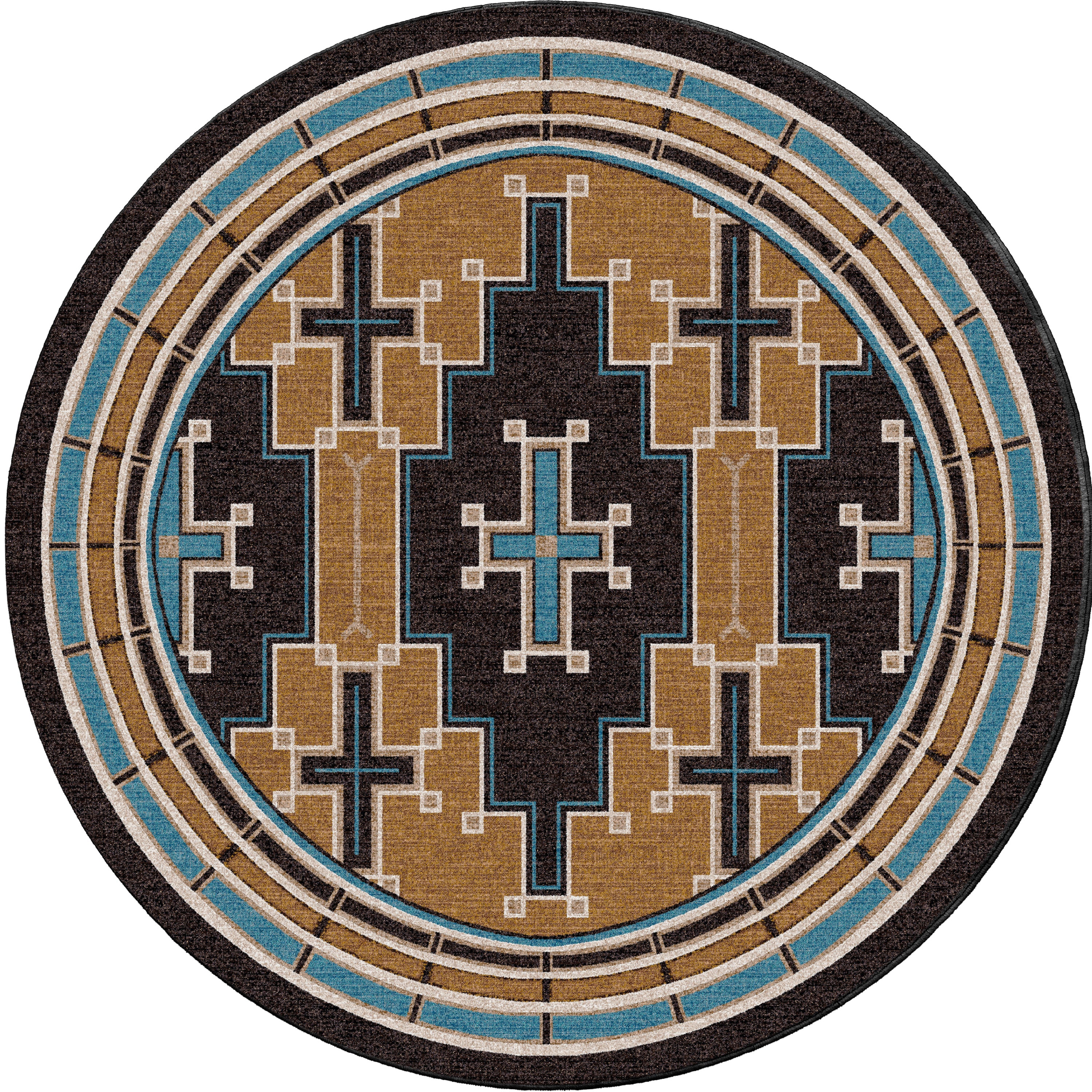 The Crusade - Brown & Turquoise