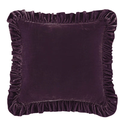 Stella Faux Silk Velvet Ruffled Euro Sham