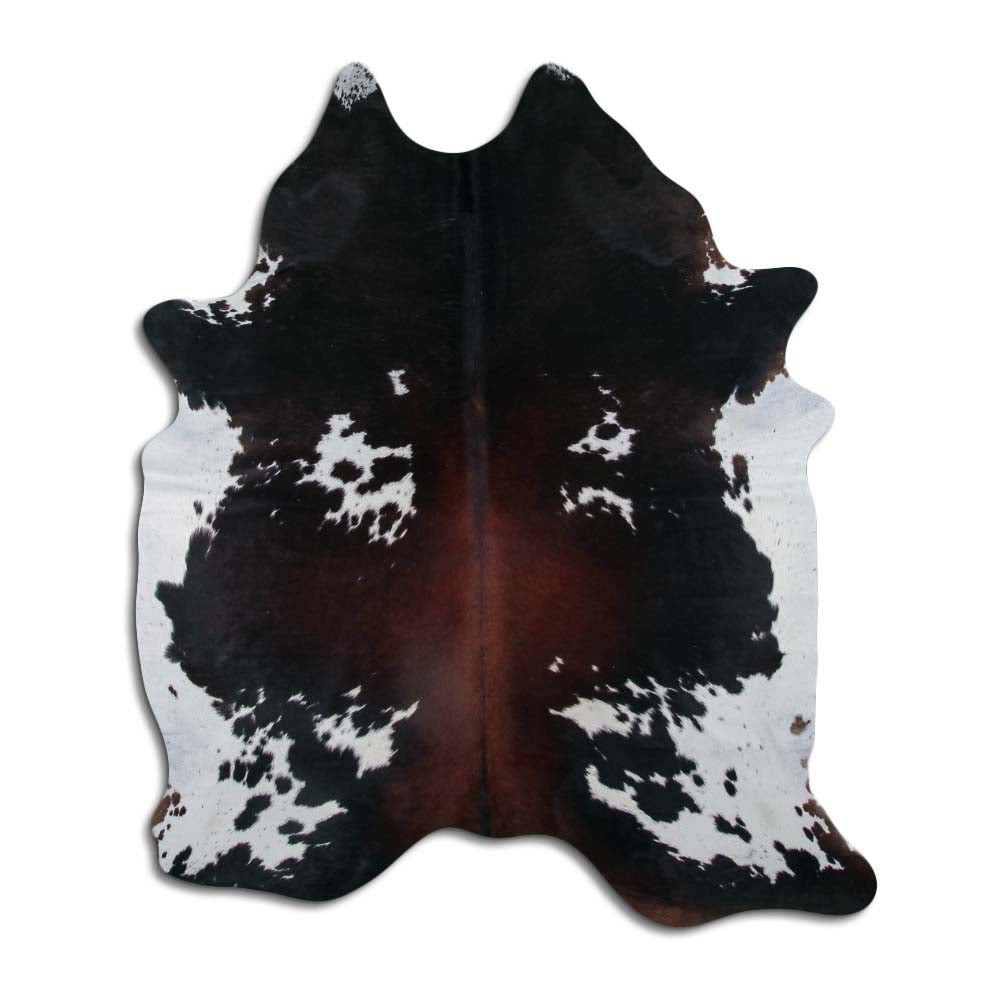 Authentic Brazilian cowhide rug with unique brindle pattern
