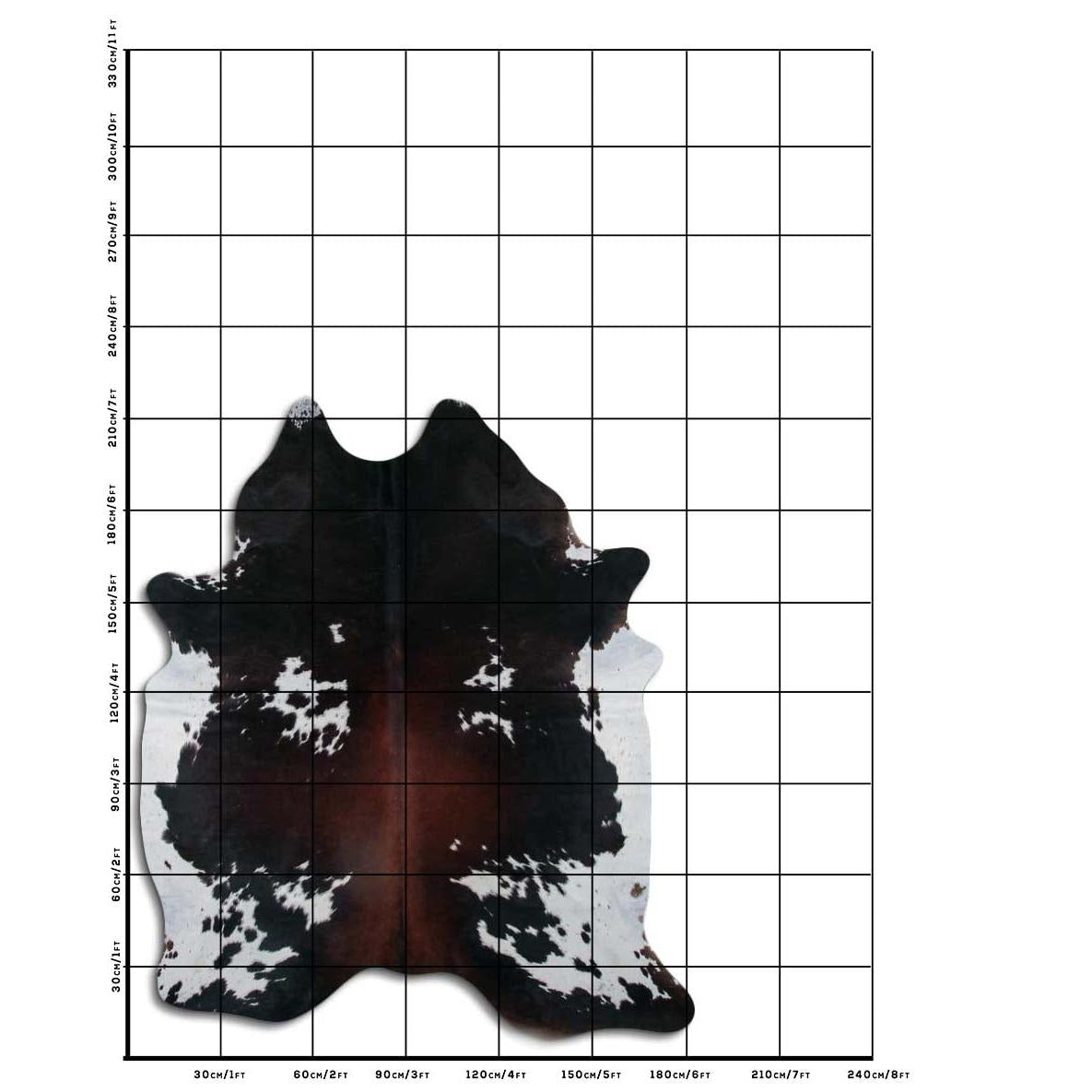 Authentic Brazilian cowhide rug with unique brindle pattern