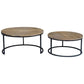 The Denali Round Nesting Coffee Table is the perfect combination of style and convenience. Made of a sturdy metal base and natural distressed mango wood top, this two-piece coffee table is designed to compliment any living space. It’s easy to assemble and allows for convenient storage and usage of space.