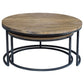 The Denali Round Nesting Coffee Table is the perfect combination of style and convenience. Made of a sturdy metal base and natural distressed mango wood top, this two-piece coffee table is designed to compliment any living space. It’s easy to assemble and allows for convenient storage and usage of space.