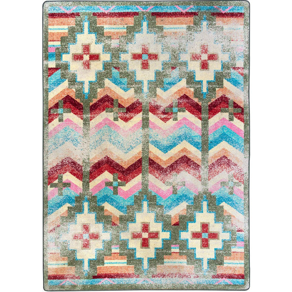 Shake Your Shawl - Distressed Bright Rug – Into the West
