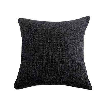 Gray Chenille Embroidered White Antler Pillow