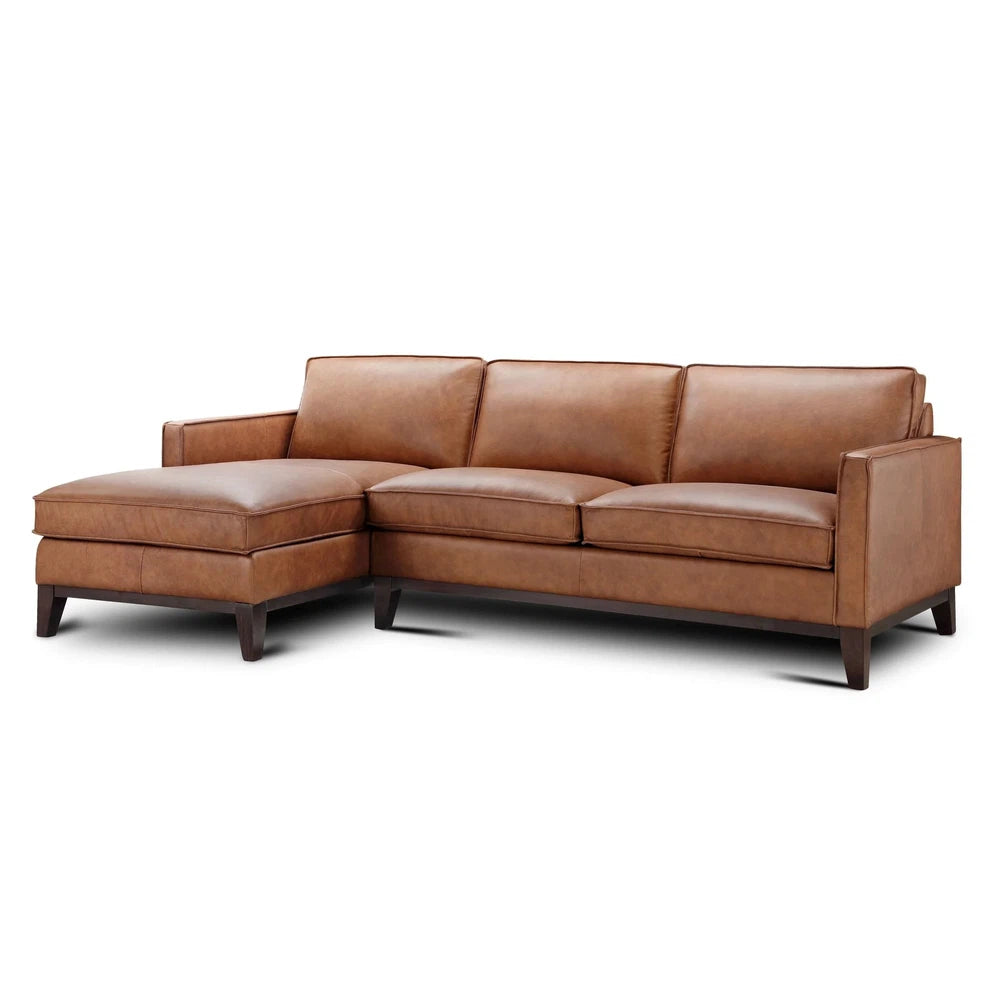 The Frisco Sofa is 100% top grain leather and ideal for modern or western home decors. Its hardwood frame and pocketed coil seating ensure long-lasting durability and comfort. With a square arm and sleek design, this sofa provides a stylish addition to any living space.