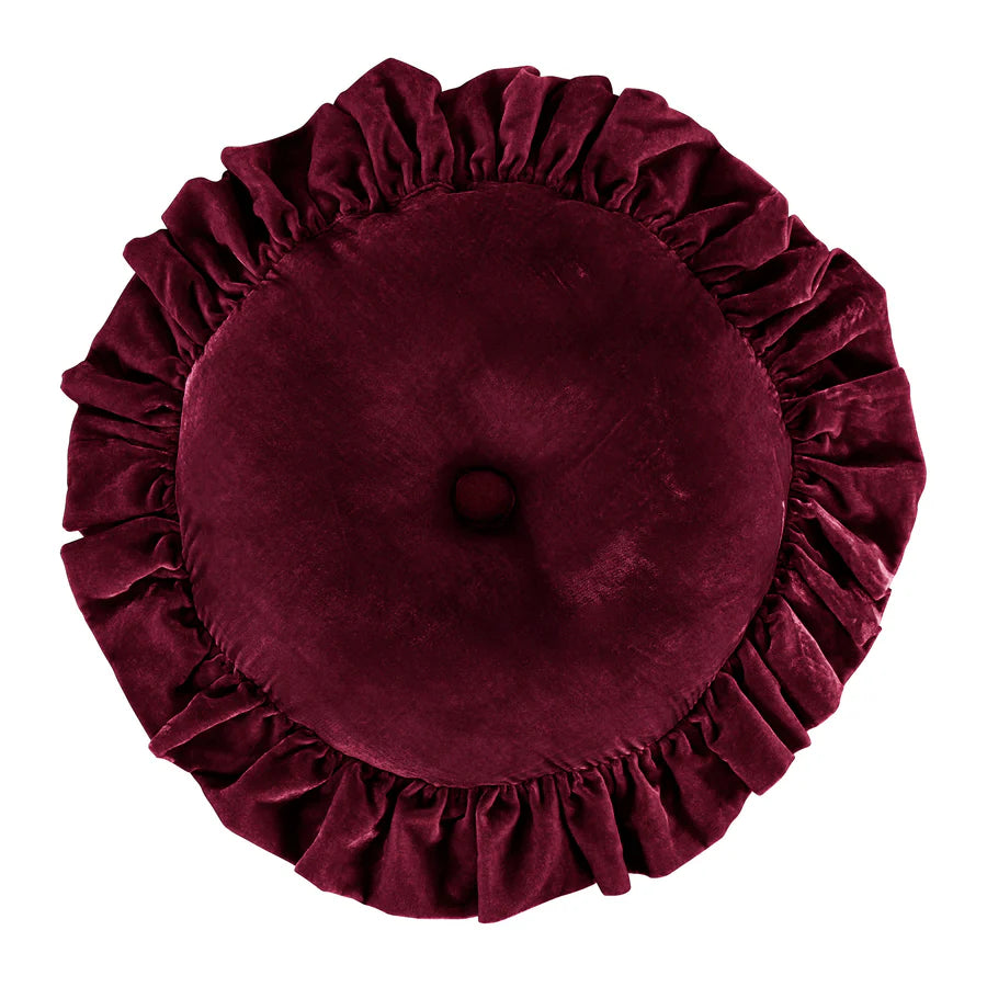 Stella Faux Silk Velvet Round Pillow