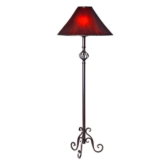 Create a beautiful rustic atmosphere in your home with this unique hand forged iron floor lamp. The intricate details crafted with care offer a timeless piece that will be a key element of your interior design.