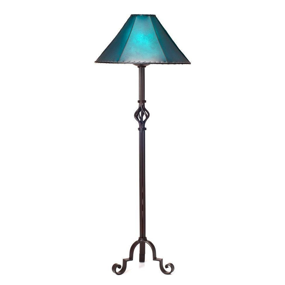 This rustic Hand Forged Iron Floor Lamp is the perfect addition to any room. Durable and sturdy, the hand forged iron will add character and a unique touch to your home decor. Its understated design will blend seamlessly into any existing decor.
