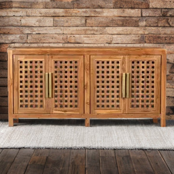 Hanna Teak Wood 4 Door Sideboard