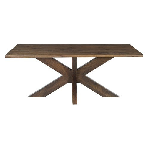 Expertly crafted with mango wood and a cross leg base, the Harper Rectangle Dining Table offers both durability and a stylish design for your dining room. Elevate your meals with this high-quality, solid wood table.