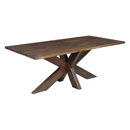 Expertly crafted with mango wood and a cross leg base, the Harper Rectangle Dining Table offers both durability and a stylish design for your dining room. Elevate your meals with this high-quality, solid wood table.