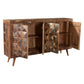 The Hill Country Sideboard 78" is a unique and eye-catching piece of furniture. Crafted from recycled wood, it features a geometric pattern and rustic finish that will add a distinctive touch to any room. It is the perfect combination of form and function.