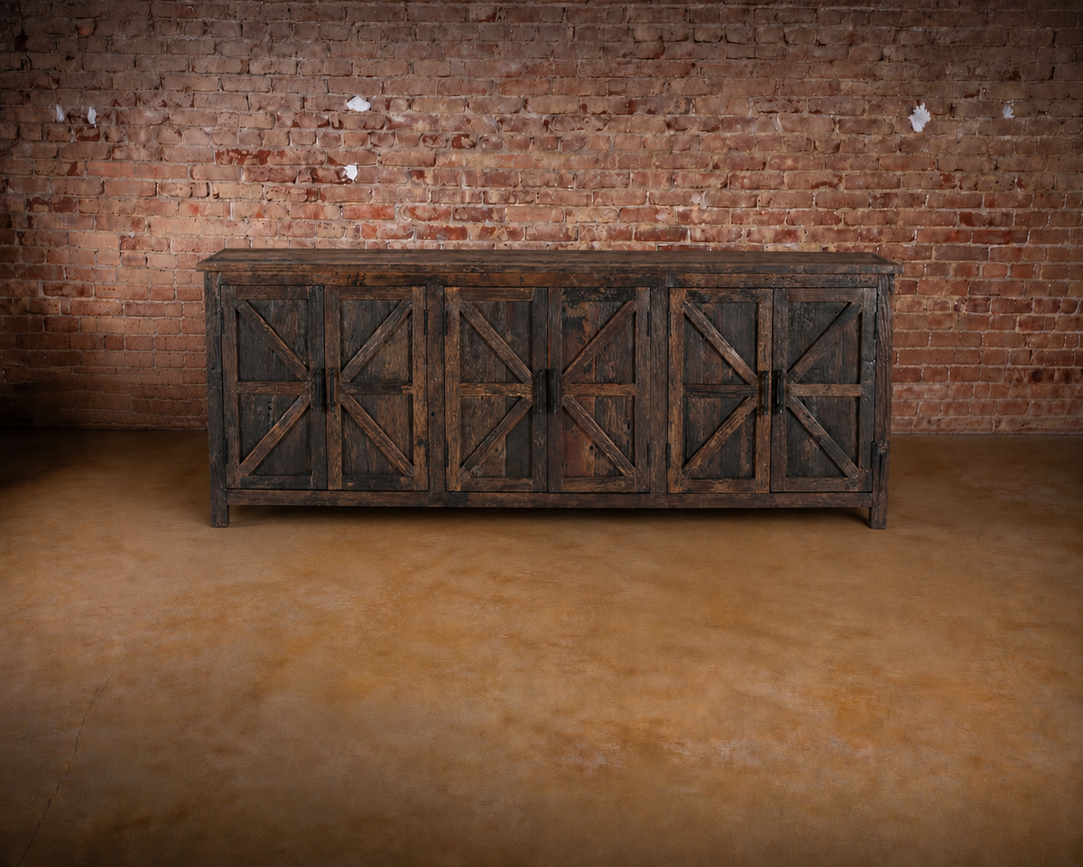 Fortville Reclaimed Wood 6 Door Sideboard