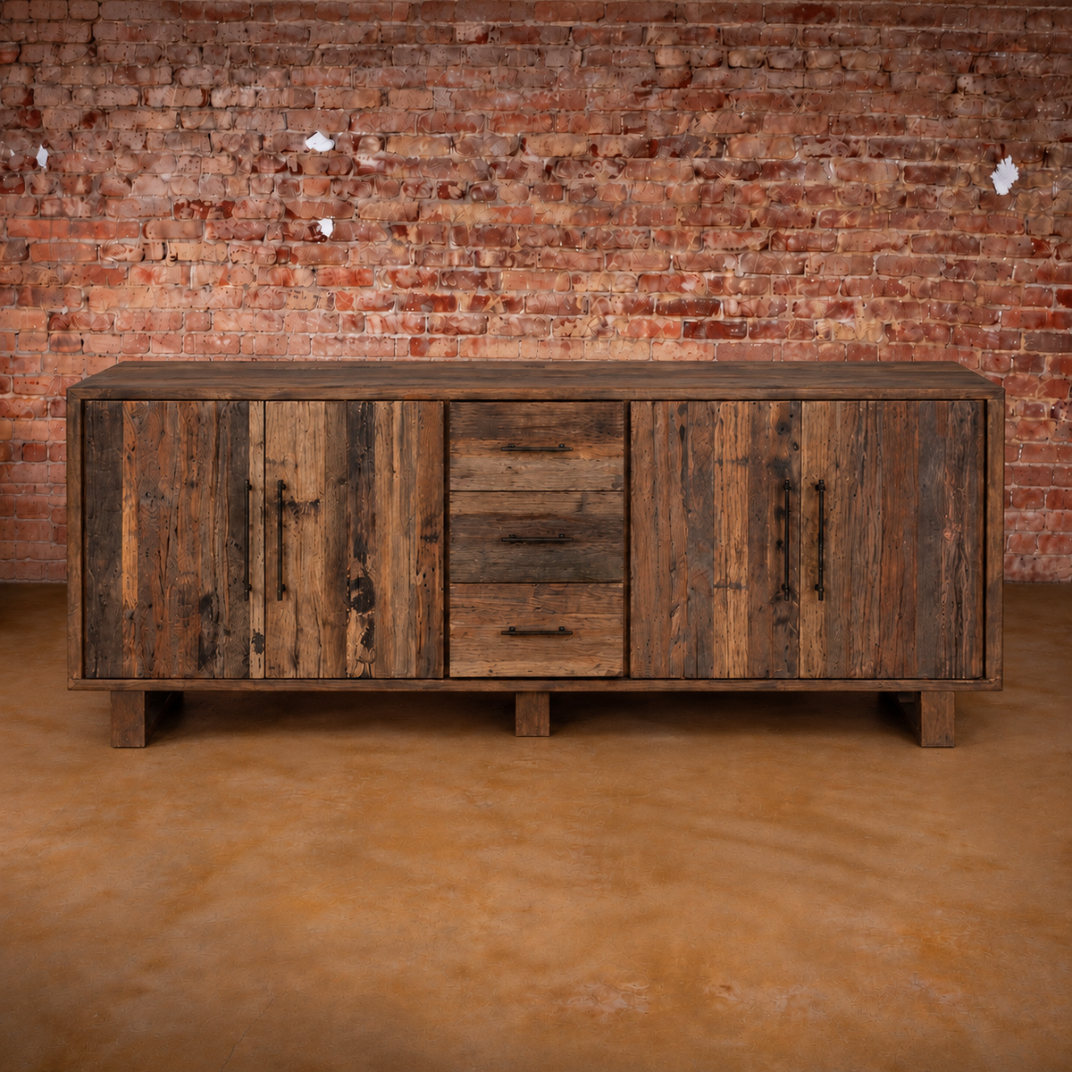 Frank Reclaimed Wood 3 Drawer 2 Door Sideboard