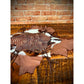 Chocolate Leather & Cowhide Table Topper