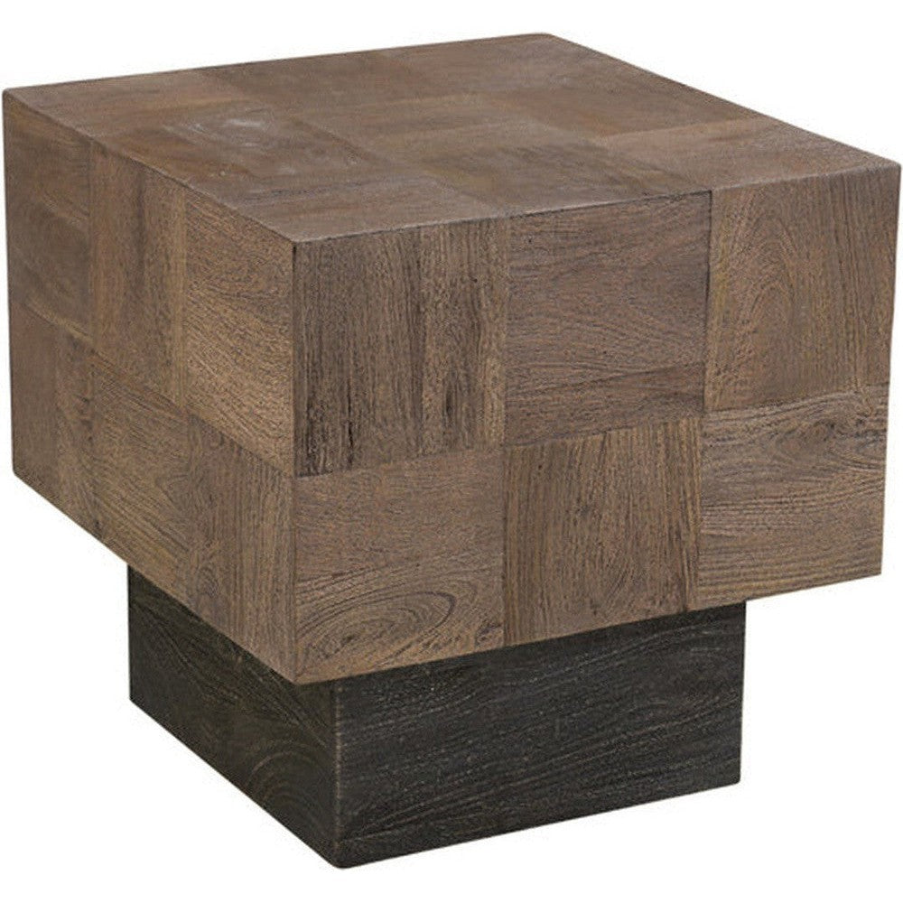 The Lewiston End Table is a stylish and practical addition to any living space. Crafted from resilient mango wood, this modern yet rustic table offers a strong foundation for displaying home decor or a lamp while complementing any contemporary aesthetic.