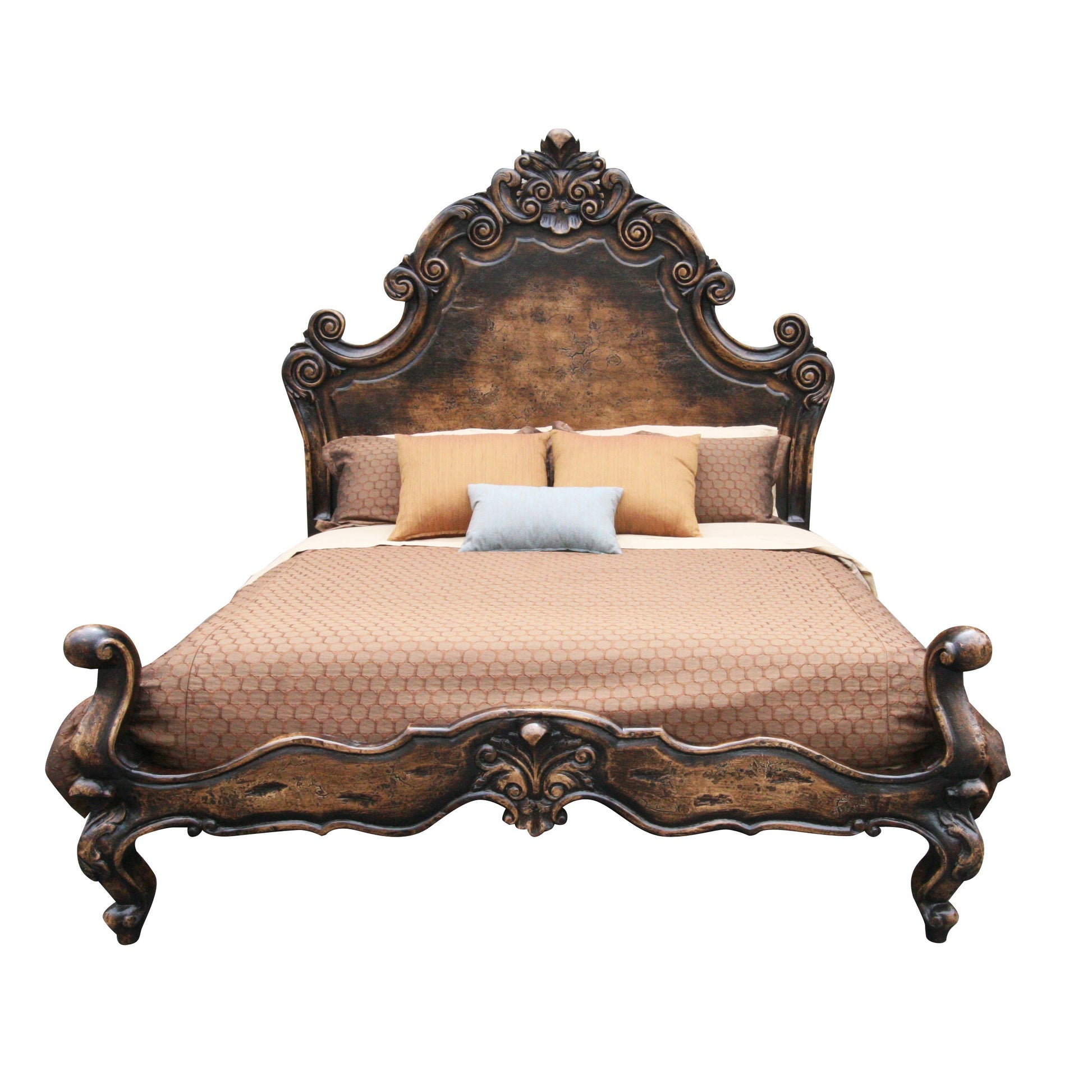 Upgrade your bedroom with the Marqueza Bed. With its ornate design, this Western-inspired bed adds a touch of elegance to any room. Experience the perfect blend of modern and rustic styles, creating a cozy and stylish sleeping space. Sleep in luxury with the Marqueza Bed.