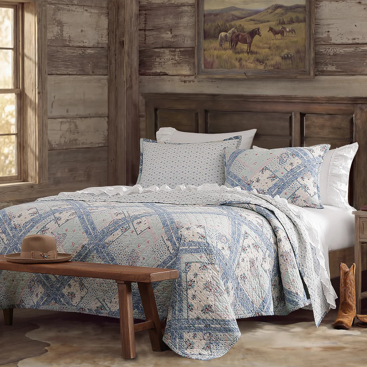 Mirabelle Patchwork Prairie Quilt Set