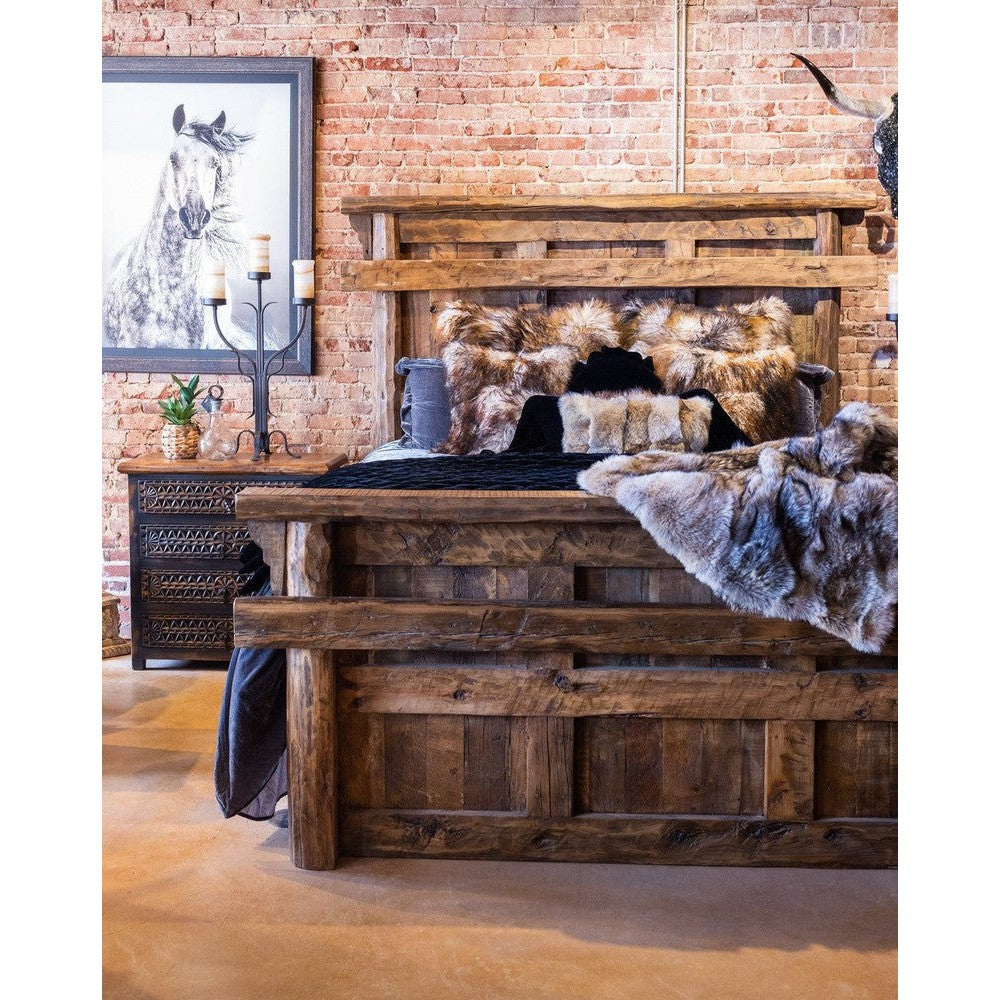 reclaimed wood bed frame