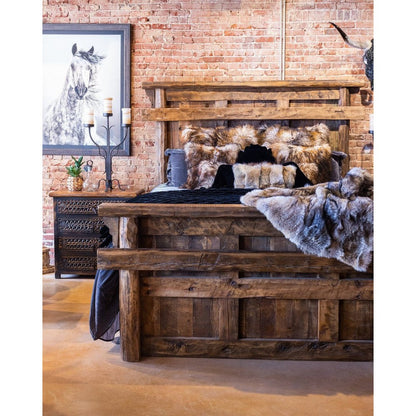 reclaimed wood bed frame