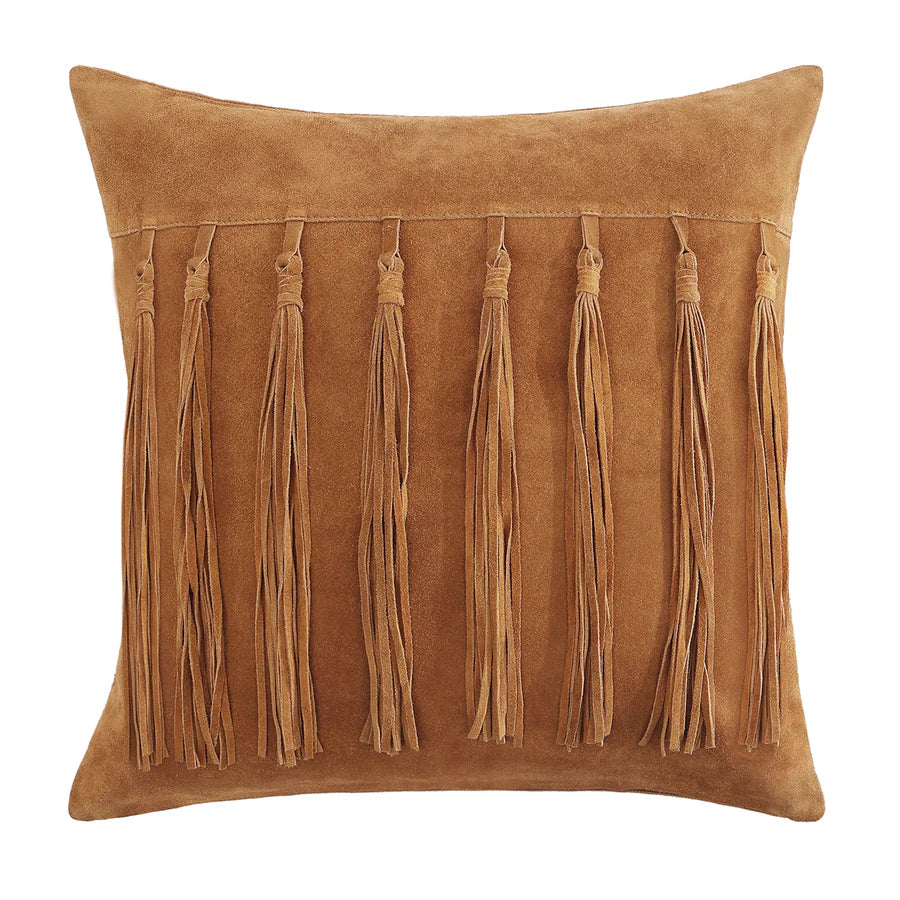 Western Suede Tassle PIllow